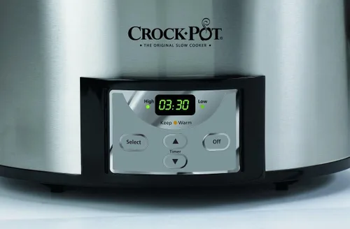 Vista 7 de Olla de cocción lenta Crock-Pot, 120 onzas cuenta regresiva programable, ovalada con balancín, acero inoxidable, SCCPVC605-S