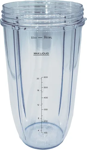 Vista 6 de Blendin Tarro de repuesto extra grande de 32 onzas con anillo de labios cómodo, compatible con Nutribullet 600W, 900W, NB-101B, NB-101S, NB-201