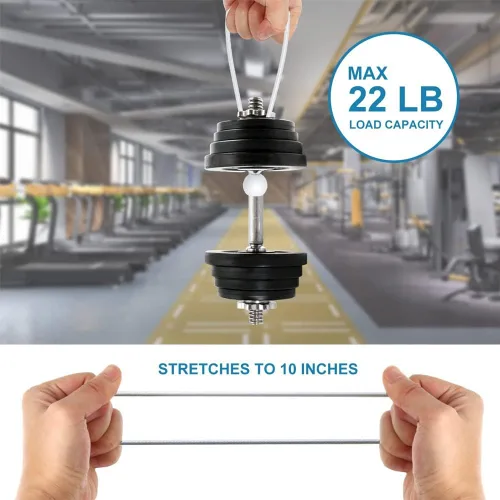 Vista 4 de Cuerdas elásticas de bolas de 6 pulgadas con bolas, 100 unidades de cuerdas resistentes para toldo, lona para amarrar, campamento, refugio, carga