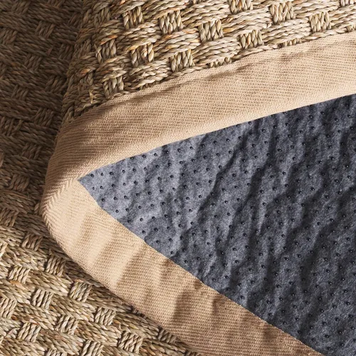 Vista 8 de SAFAVIEH Alfombra de área 2x3 - Colección de fibra natural - Natural y beige, hierba marina, patrón de tejido de canasta con borde (NF114A)