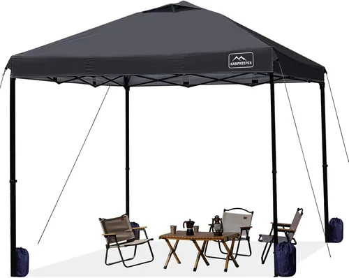 Vista 12 de KAMPKEEPER Tienda de campaña desplegable de 12 x 12 pies, toldo resistente para exteriores, para eventos, campamento, fiestas, cenador poligonal