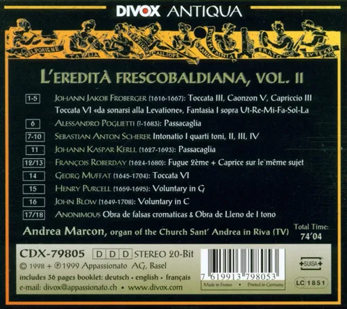 Vista 2 de L'eredita Frescobaldiana Vol.