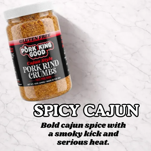 Vista 8 de Pork King Good Pan rallado de cáscara de cerdo picante cajún bajo
