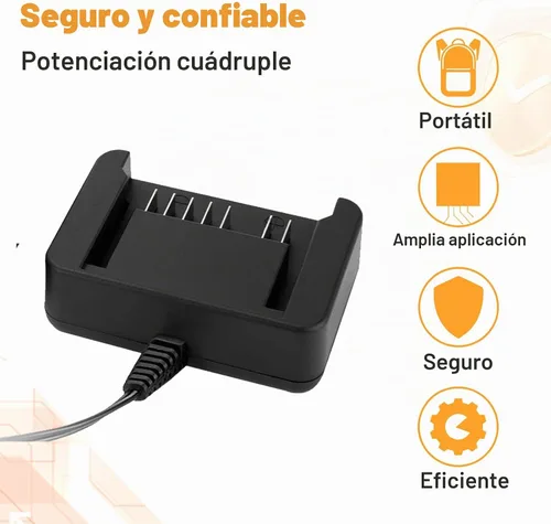 Vista 5 de Shentec Cargador de batería de iones de litio de 18 V compatible