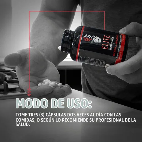Vista 4 de Gorilla Mind Elite Multi-Vitamin (180 Cápsulas) – Fórmula Multivitamínica Diaria Formulada para Rendimiento Máximo 27 Nutrientes para Compensar
