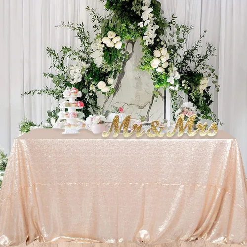Vista 7 de ShinyBeauty - Mantel rectangular de lentejuelas (60 x 102), diseño de bodas y fiestas de Navidad