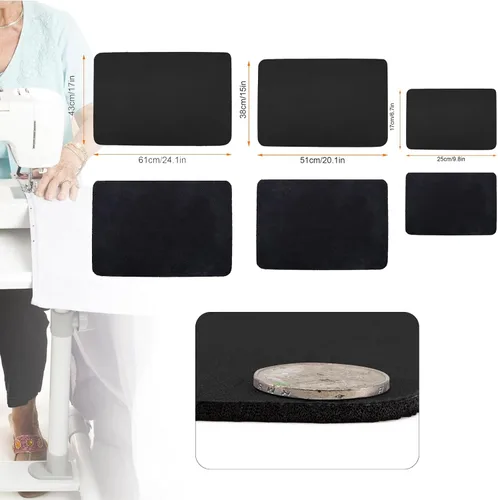 Vista 4 de Alfombrilla para pedal de máquina de coser, antideslizante, almohadillas impermeables para pedal que mantienen el pedal en su lugar, para edredones