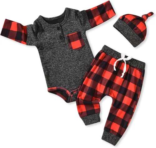 Vista 8 de Aalizzwell Conjunto de Ropa para Bebé Recién Nacido, Niños, Otoño e Invierno Camouflaje