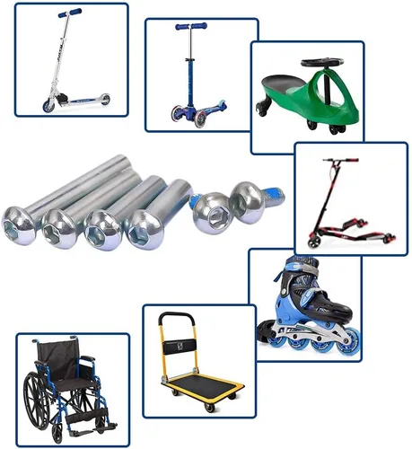 Vista 5 de Tornillos M8x30mm para patinetes de 2-3-4 ruedas, reemplazo de ejes para patinetes plegables micro mini para niños (30)