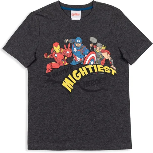 Vista 3 de Marvel Paquete de 3 camisetas gráficas de Avengers Captain America Spider-Man, Negro