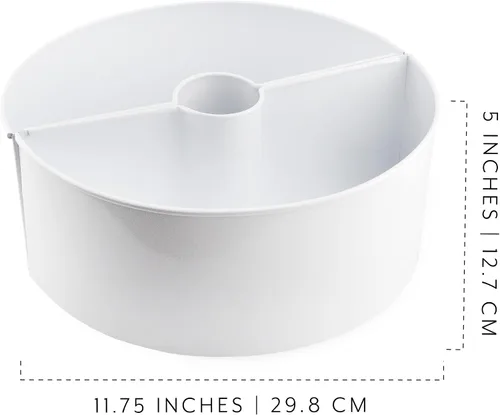 Vista 6 de AuldHome Design Maceta de sombrilla para mesa de patio con agujero para sombrilla (blanco)