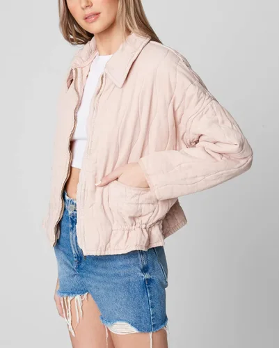 Vista 3 de BLANKNYC Ropa de lujo para mujer, chaqueta acolchada con estampado, abrigo cortavientos cómodo y elegante
