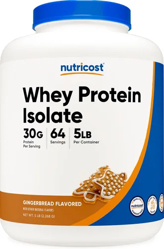 Vista 7 de Nutricost Polvo aislado de proteína de suero (masa de pastel, 2 libras)
