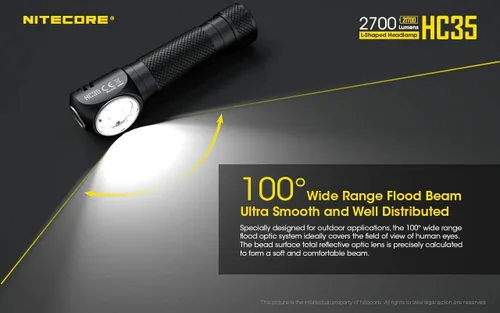 Vista 8 de Nitecore HC35 - Faro LED recargable - 4 x CREE XP-G3 S3 con 2 baterías recargables NL2153HP de alto rendimiento