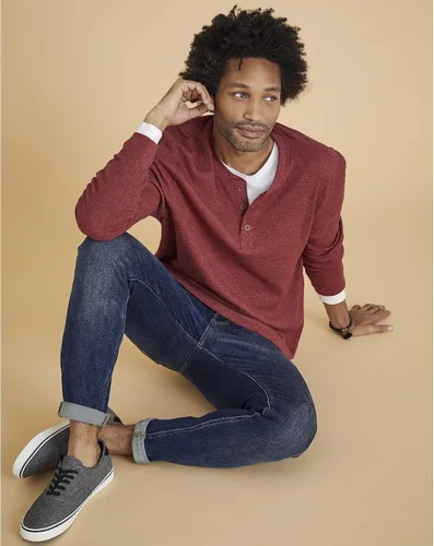 Vista 5 de Hanes Beefy-T Henley - Manga larga