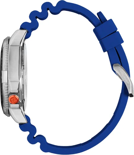 Vista 2 de Columbia College Collegiate correa de silicona de cuarzo de acero inoxidable naranja 22 reloj casual Modelo CSC03-010