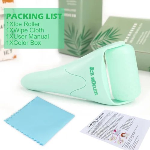 Vista 7 de Wonderwin Rodillo de hielo para masaje facial y corporal, rodillo facial para el cuidado de la piel para reducir arrugas e hinchazón, alivio