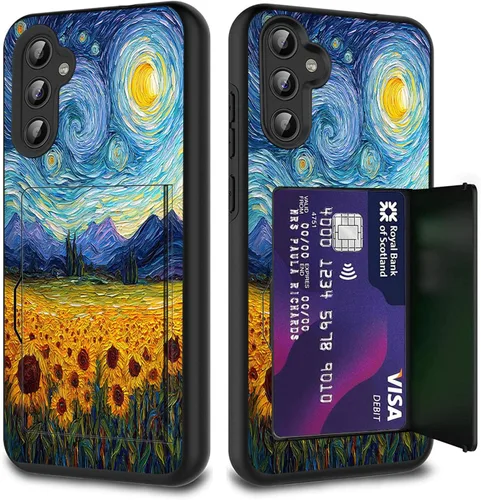 Vista 68 de Funda híbrida de doble capa con función atril para Samsung Galaxy A16 5G de 6.9 pulgadas, diseño de vaca con bandera estadounidense