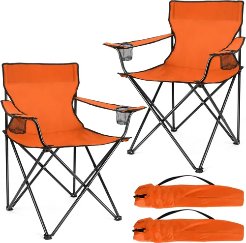 Vista 11 de Joyfair Silla de camping portátil, sillas plegables para césped al aire libre para adultos, sillas plegables grandes resistentes para playa, pesca