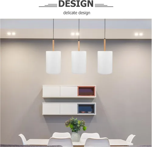 Vista 2 de Pantalla decorativa redonda para bombillas de lino y material, estructura simple para dormitorios y salas de estar, cubierta de lámpara de fácil