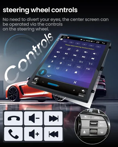 Vista 6 de Estéreo de coche Ford Focus de 10.4 pulgadas Android 12 Radio de actualización 2012-2018 con pantalla táctil 1024 * 768 RDS Auto con GPS Bluetooth