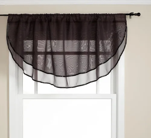 Vista 31 de Stylemaster Elegance Cenefa recta de gasa transparente, 60 x 14 pulgadas, color dorado