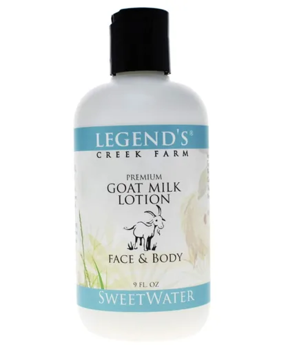 Vista 3 de Legend's Creek Farm Goat Milk Lotion - Loción corporal hidratante de leche de cabra para cuerpo, manos y cara, 9 onzas hidratantes corporales
