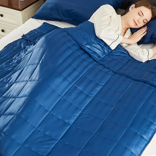 Vista 12 de anfie - Manta con peso para niños (40 x 60 pulgadas, 10 libras), ultrasuave y acogedora, refrescante, lavable a máquina, beige