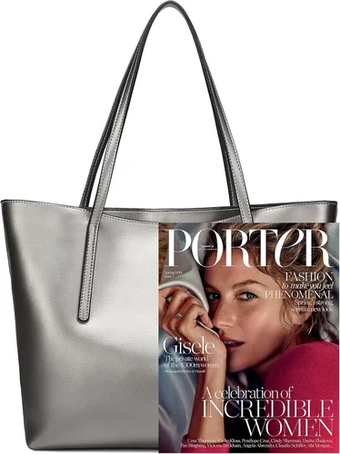 Vista 3 de Covelin Bolso de mano para mujer de piel auténtica Bolso de hombro suave caliente