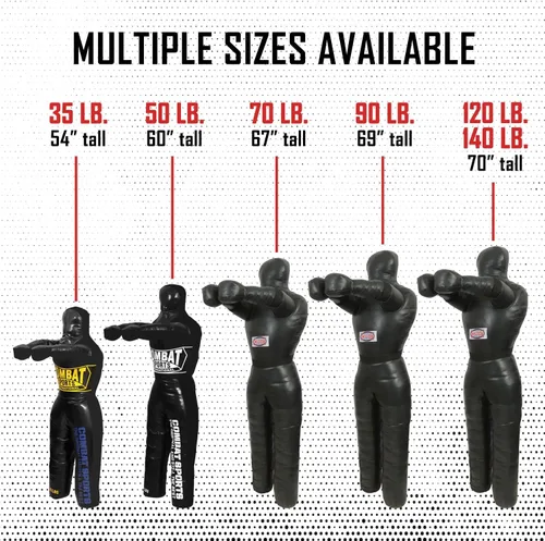 Vista 2 de Combat Sports Maniquí de agarre con patas – 15 a 63.5 kg de nailon, compañero de entrenamiento para MMA, Jiu-Jitsu, lucha libre, derribos