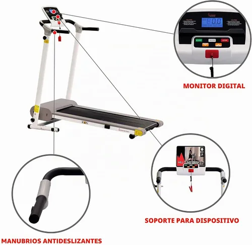 Vista 3 de Sunny Health & Fitness Treadpad Slim Walking Pad Treadmill with Handlebars