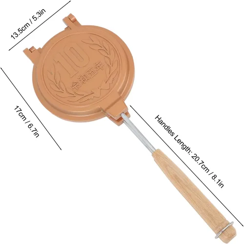 Vista 6 de FOSA Sartén para hornear sándwiches de doble cara, máquina de sándwiches calientes con mango desmontable, sartén para panqueques de desayuno