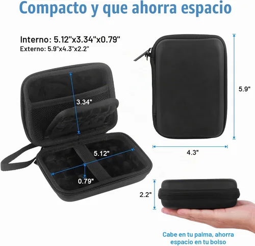 Vista 7 de Estuche para disco duro, estuche de almacenamiento protector portátil