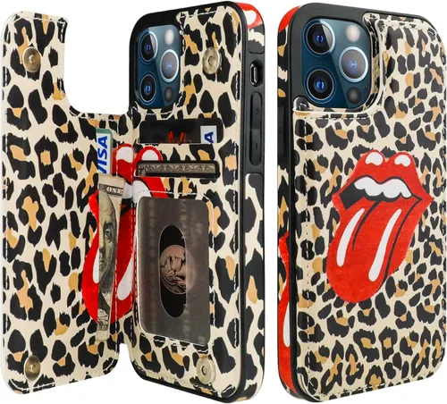 Vista 20 de HAOPINSH Funda tipo cartera para iPhone 12/12 Pro - Bandera americana Girasol, tarjetero, cuero sintético, soporte, cierre magnético doble, a prueba