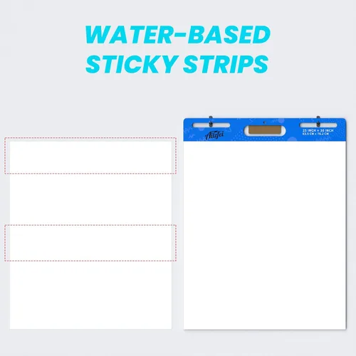 Vista 2 de AILZFEI Sticky Easel Pad 25 x 30 inches Flip Chart Paper for Teachers, Large Self Stick Easel Paper 30 Sheets/Pad, 2 Pad