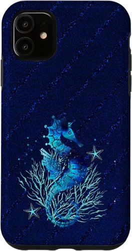 Vista 8 de Turquoise Seahorse Ocean Background Case for iPhone 17