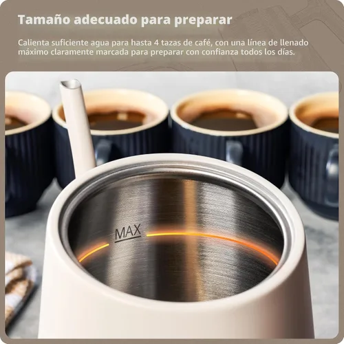 Vista 7 de Greater Goods - Hervidor eléctrico de cuello de cisne, 1200W de acero inoxidable con control de temperatura de precisión, hervido rápido, sin BPA