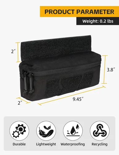 Vista 5 de IDOGEAR Bolsa táctica de gota con gancho y bucle para JPC CPC AVS chaleco utilidad herramienta bolsa riñonera