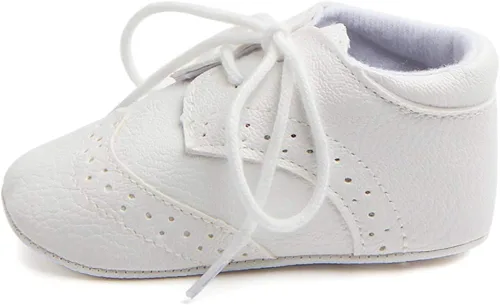 Vista 4 de Methee Zapatos para caminar para bebés y niñas, suela suave, antideslizantes, zapatos para primeros caminos, zapatos de cuna para recién nacidos