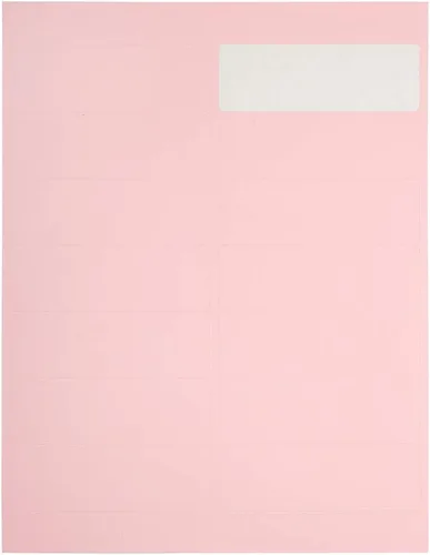 Vista 5 de Etiquetas de dirección de envío JAM PAPER - Rectangular - 1 1/3 x 4 - Rosa bebé pastel - 126/Paquete