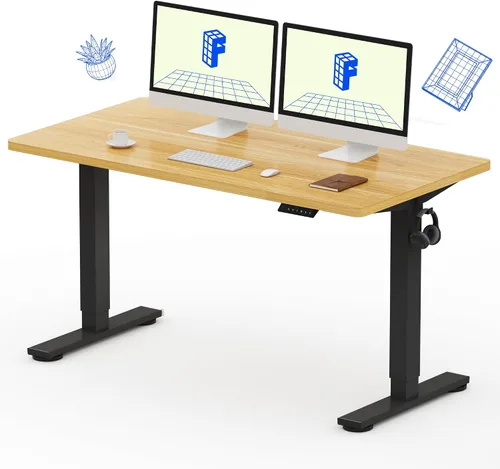 Vista 33 de FLEXISPOT EN1 - Escritorio de pie de una pieza, 40"x24" de escritorio sin costuras, eléctrico, altura ajustable para oficina en casa, salas de Negro