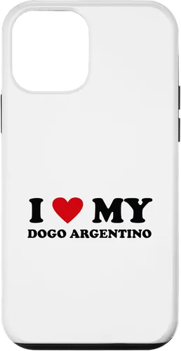 Vista 12 de iPhone 15 I Heart Dog Dad Mom - I Love Dogo Argentino Case