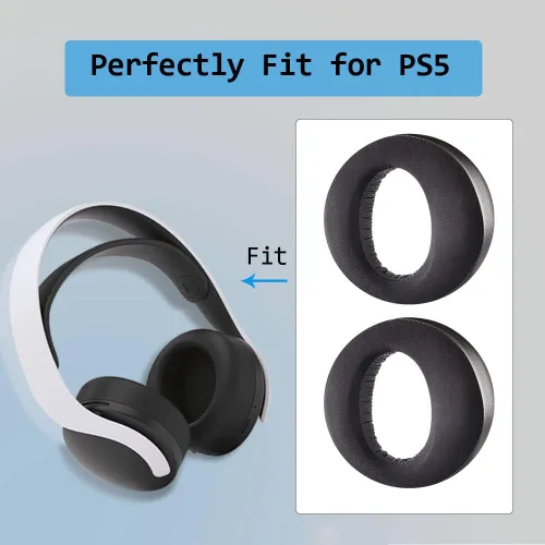 Vista 2 de MQDITH Almohadillas de repuesto de gel refrigerante compatibles con auriculares Sony Playstation 5 Pulse PS5 3D