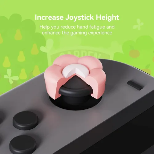 Vista 4 de GeekShare Joycon - Tapas de silicona con agarre para pulgar cubierta de joystick compatible con Nintendo Switch OLED Switch Lite 4