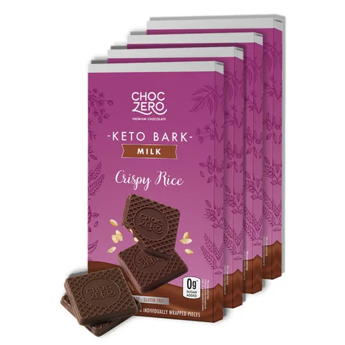 Vista 9 de ChocZero Corteza de almendras de chocolate con leche, sin azúcar añadida, baja en carbohidratos, alta fibra, apta para dieta cetogénica, sin
