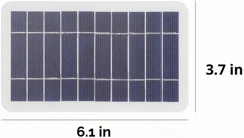 Vista 2 de cargador portátil del panel solar de 2W 5V USB, polisilicio 400mA