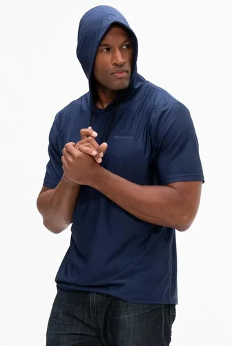 Vista 6 de DEVOPS Sudadera con capucha para hombre manga corta pesca senderismo correr entrenamiento