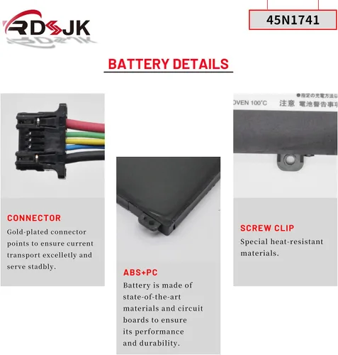 Vista 5 de 45N1740 45N1741 45N1742 45N1743 00NY639 Batería para portátil Lenovo ThinkPad T550 T550s T560 W550 W550s P50s Series SB10K12721 44Wh