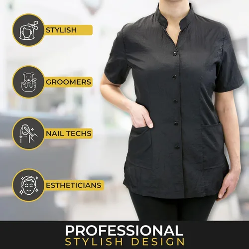 Vista 4 de CHARLENE Chaqueta Anna, uniforme de nylon para estilista de alta moda