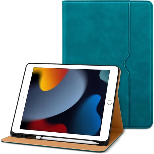 Vista 32 de DTTO Funda para iPad de 9ª/8ª/7ª Generación de 10.2 Pulgadas 2021/2020/2019, Funda de Soporte Folio Empresarial de Cuero Premium con Soporte